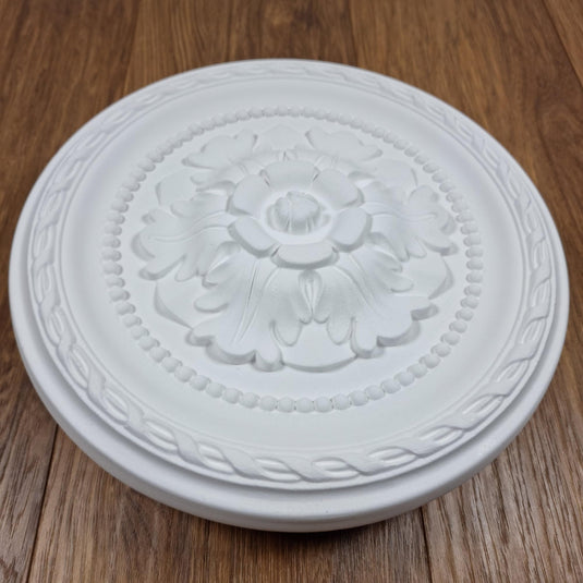 Ceiling Rose K8 Premium 30 cm Medium - Floral Ceiling Medallion for Light Fittings & Chandeliers