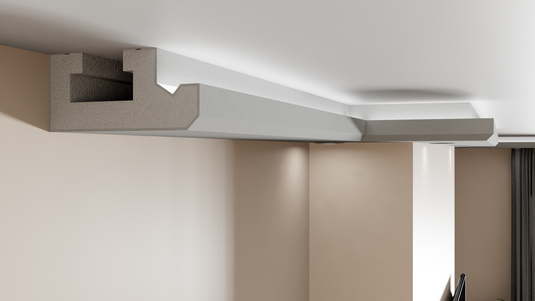 Plaster Coated Coving for LED LU4HB 130mm x 60mm