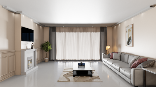 Plaster Coated Coving for LED GU10H 200mm x 80mm