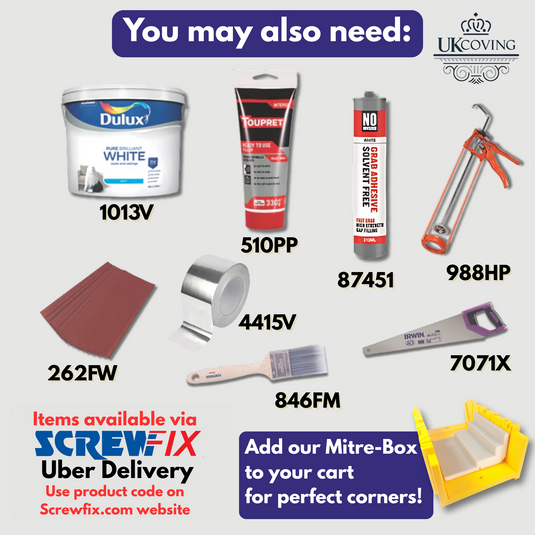 Polystyrene Coving for Wall Ceiling BFA12 Lightweight XPS