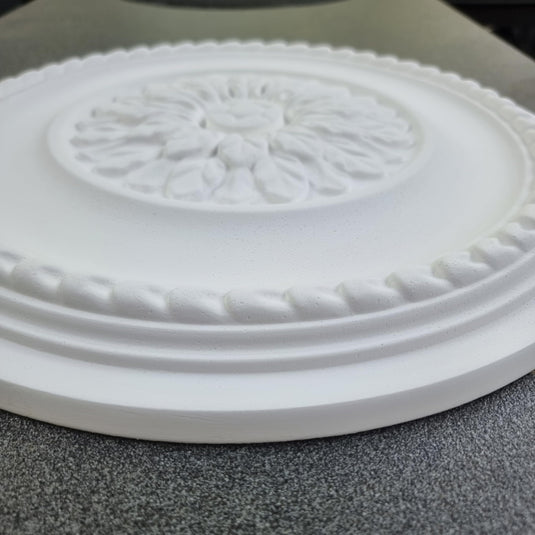 Ceiling Rose K10 Premium 41 cm Large - Floral Ceiling Medallion for Light Fittings & Chandeliers