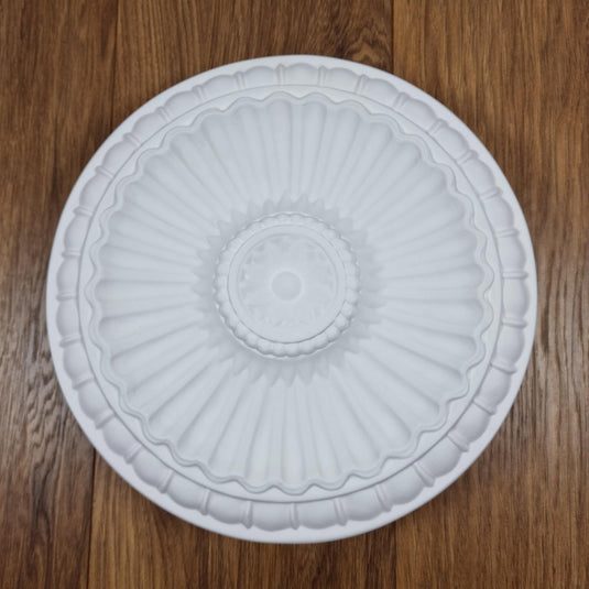 Ceiling Rose K6 Premium 28 cm Medium - Floral Ceiling Medallion for Light Fittings & Chandeliers