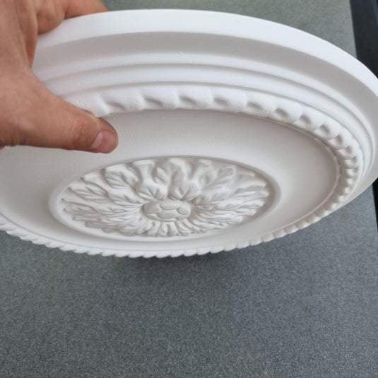 Ceiling Rose K10 Premium 41 cm Large - Floral Ceiling Medallion for Light Fittings & Chandeliers