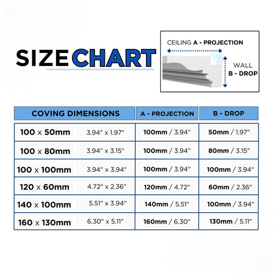 Polystyrene Coving for LED BGX12 Lightweight XPS