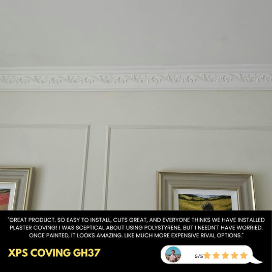 Victorian Coving for Wall Ceiling GH37 75x130mm Lightweight XPS