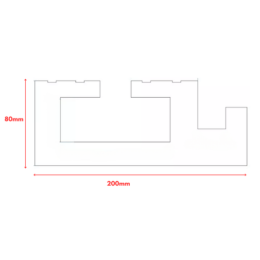 Plaster Coated Coving for LED GU10HA 200mm x 80mm