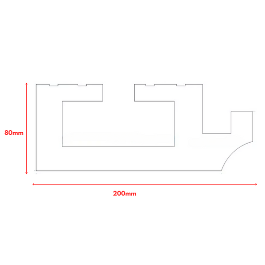 Plaster Coated Coving for LED GU10HB 200mm x 80mm