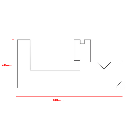 Plaster Coated Coving for LED LU4HB 130mm x 60mm