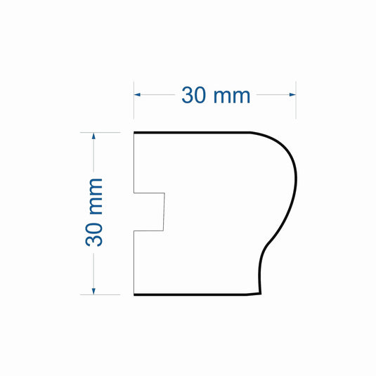 Window Frame Cornice Plaster Coated EPS O-19 30mm x 30mm