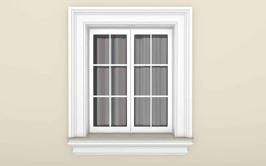 Window Frame Cornice Plaster Coated EPS O-307 50mm x 210mm