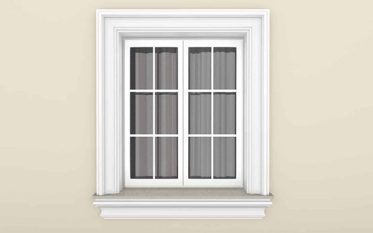 Window Frame Cornice Plaster Coated EPS O-312 70mm x 190mm