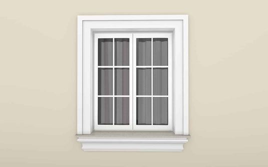 Window Frame Cornice Plaster Coated EPS O-310 35mm x 180mm