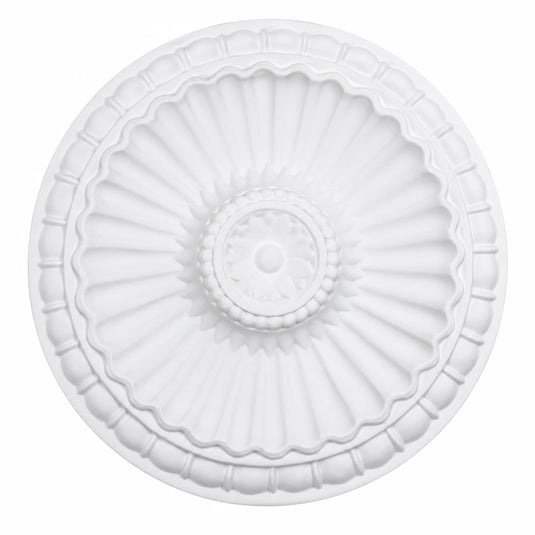 Ceiling Rose K6 Premium 28 cm Medium - Floral Ceiling Medallion for Light Fittings & Chandeliers