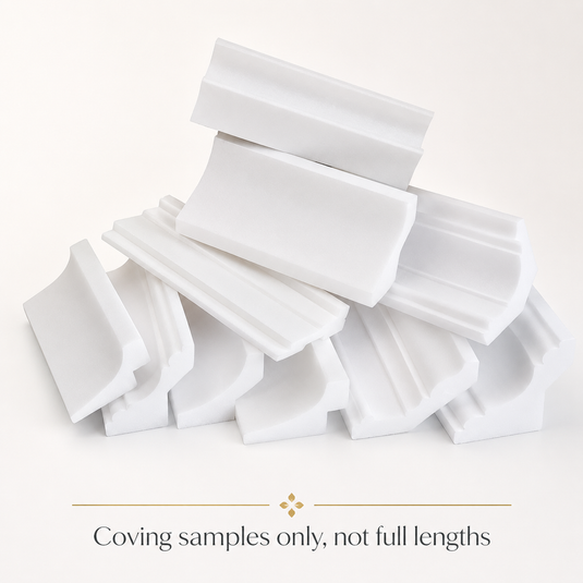 Coving Samples XPS Lightweight Polystyrene Coving Sample Pieces, Variety of Designs
