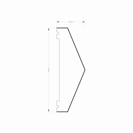 Cladding 3D Wall Panel Plaster Coated PN-16 310mm x 105mm x 2000mm