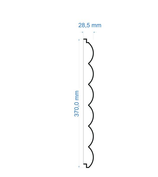 Cladding 3D Wall Panel Plaster Coated PN-17 370mm x 28.5mm x 2000mm