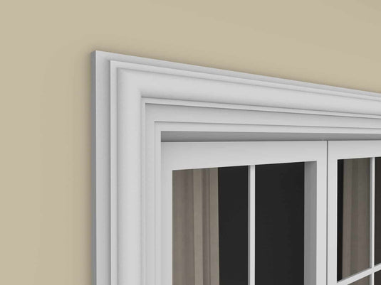 Window Frame Cornice Plaster Coated EPS O-24 35mm x 80mm