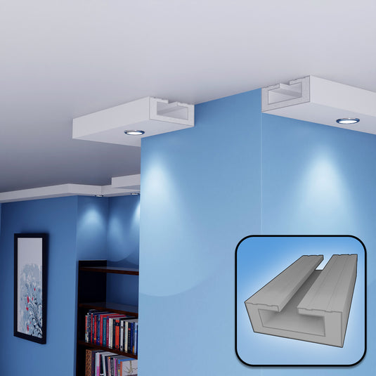 Plaster Coated Coving for LED GU10H 200mm x 80mm