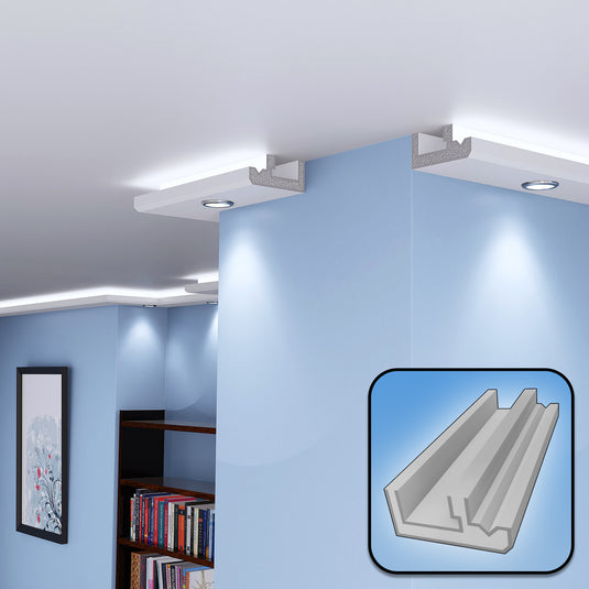 Plaster Coated Coving for LED LU4HB 130mm x 60mm