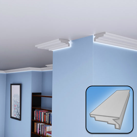 Plaster Coated Coving for LED SH15 100mm x 45mm
