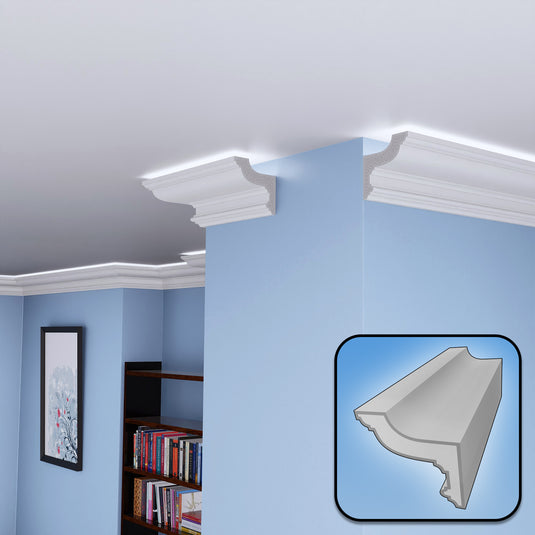Plaster Coated Coving for LED SH7 120mm x 120mm