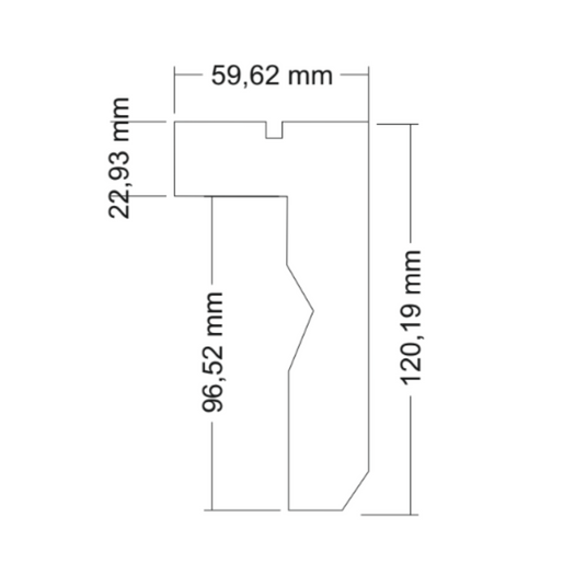 Plaster Coated Curtain Coving for LED FK6 120mm x 60mm