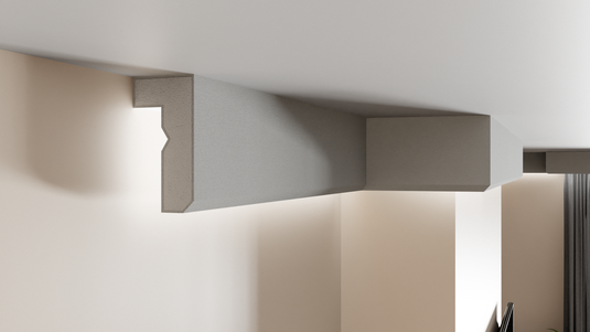 Plaster Coated Curtain Coving for LED FKH6 120mm x 60mm