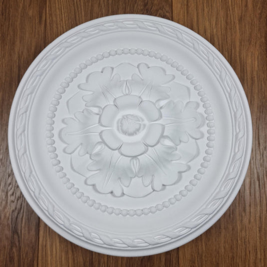 Ceiling Rose K8 Premium 30 cm Medium - Floral Ceiling Medallion for Light Fittings & Chandeliers