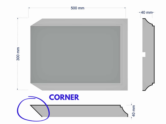 Plaster Coated Quoin Exterior Corner Model "A" XXL