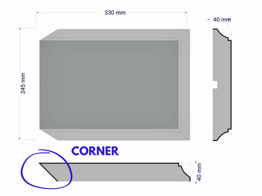 Plaster Coated Quoin Exterior Corner Model "A" Regular