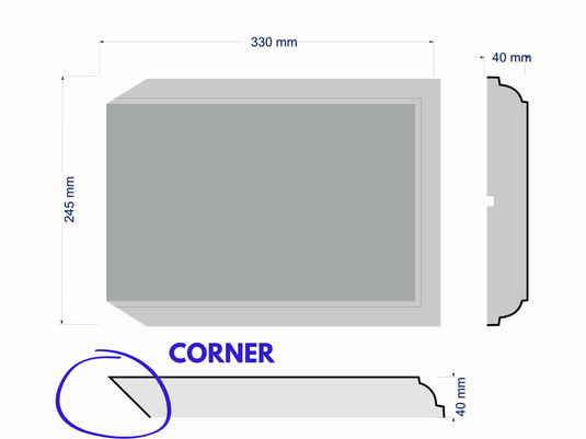 Plaster Coated Quoin Exterior Corner Model "B" Regular