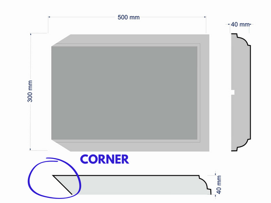 Plaster Coated Quoin Exterior Corner Model "B" XXL