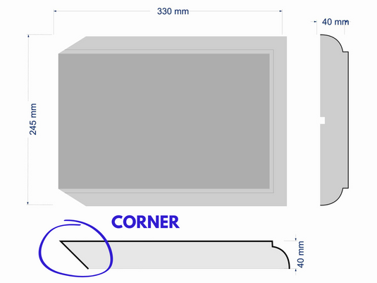 Plaster Coated Quoin Exterior Corner Model "C" Regular