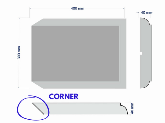 Plaster Coated Quoin Exterior Corner Model "C" XXL