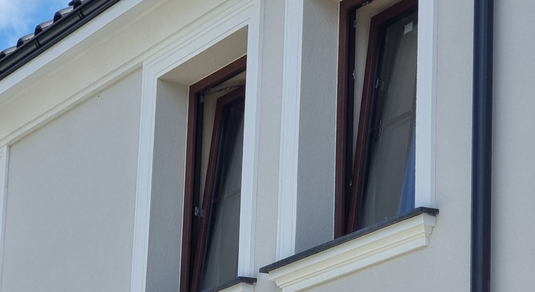 Window Frame Cornice Plaster Coated EPS O-214 35mm x 140mm