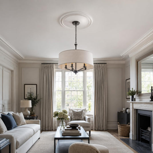 Ceiling Rose K27 Premium 42 cm Large - Classic Ceiling Medallion for Light Fittings & Chandeliers