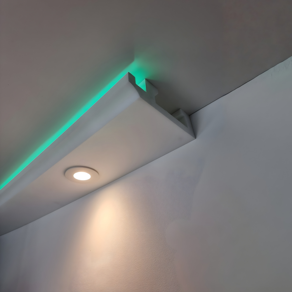 Led Plaster Coving Lightweight XPS Coving for LED C4B 195mm x 70mm