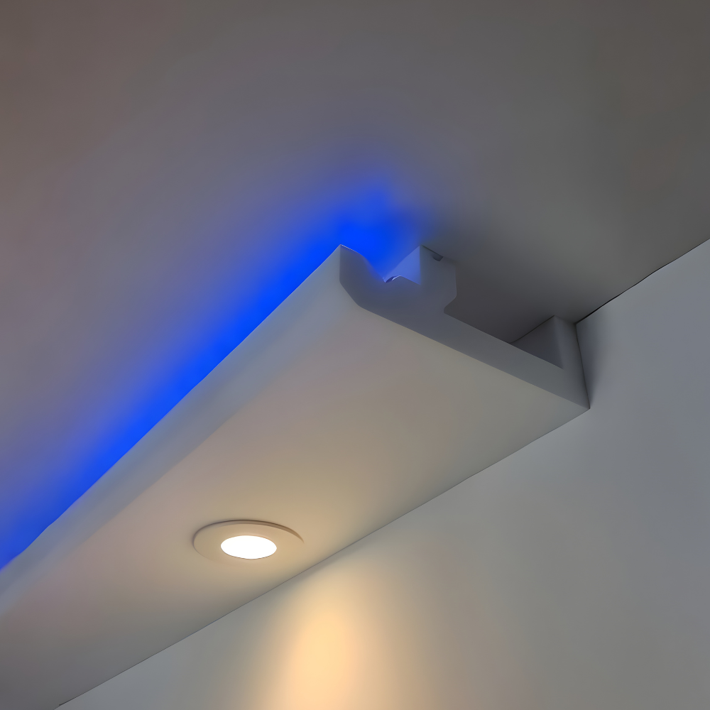Led Plaster Coving Lightweight XPS Coving for LED C4C 195mm x 70mm