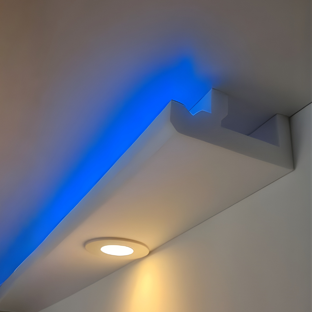 Kitchen Coving Led Lightweight XPS Coving for LED C4D 130mm x 60mm