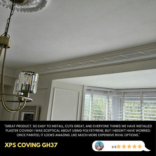 Victorian Coving for Wall Ceiling GH37 75x130mm Lightweight XPS