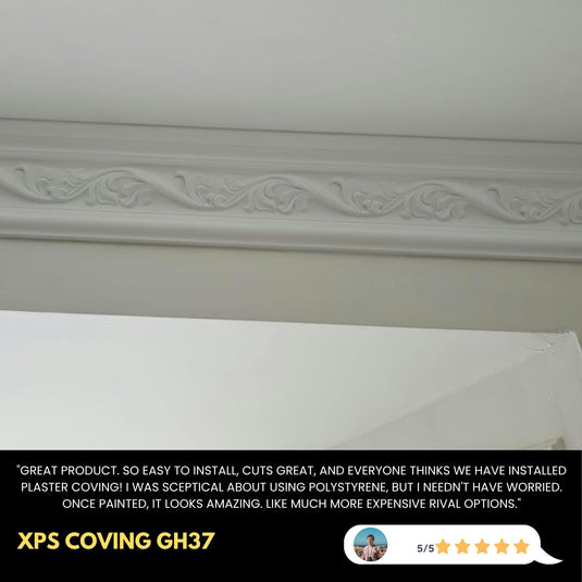Victorian Coving for Wall Ceiling GH37 75x130mm Lightweight XPS