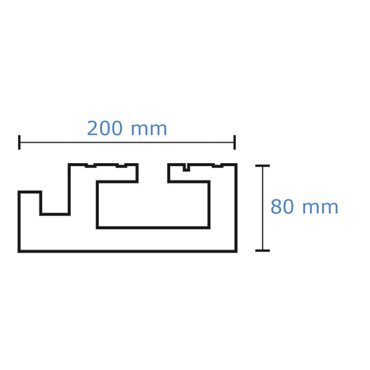 Plaster Coated Coving for LED GU10A 200mm x 80mm