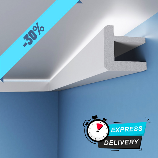Polystyrene Coving for LED BFS19 120x100 x 22M CLEARANCE -30%