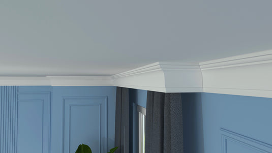 Polystyrene Curtain Coving for LED LK-119 120mm x 60mm Lightweight XPS