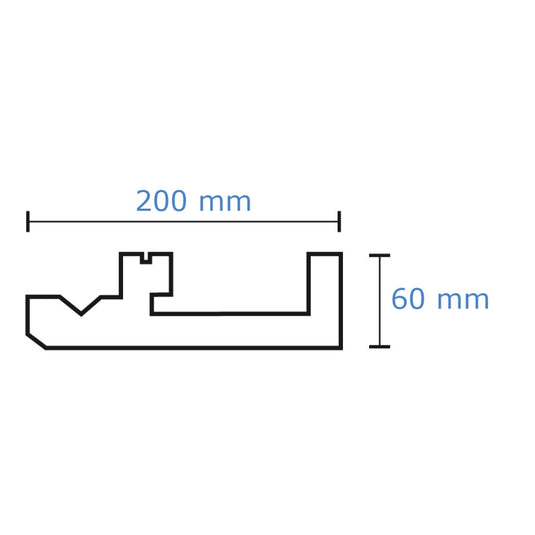 Plaster Coated Coving for LED LU4A 200mm x 60mm