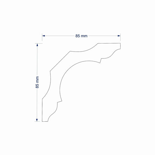 Polystyrene Coving for Wall Ceiling LWS-85 85mm x 85mm Lightweight XPS