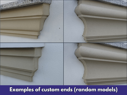 Window LED Frame Cornice Plaster Coated EPS O-28LED 28mm x 100mm