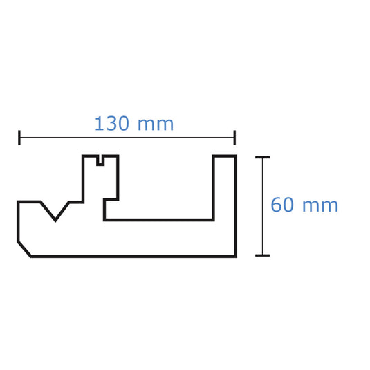 Plaster Coated Coving for LED LU4B 130mm x 60mm