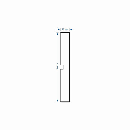 Window Frame Cornice Plaster Coated EPS O-03 20mm x 150mm