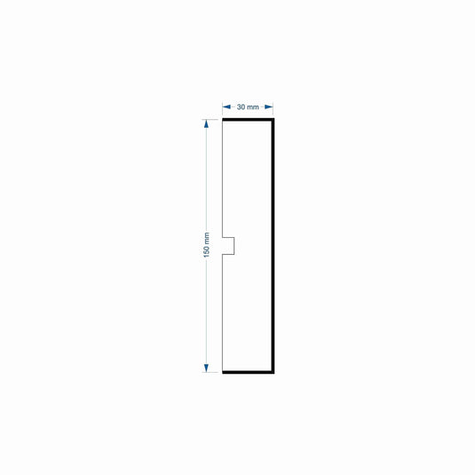 Window Frame Cornice Plaster Coated EPS O-06 30mm x 150mm